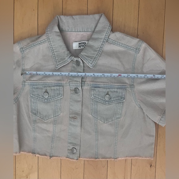 Cropped short sleeve denim jacket - Picture 5 of 5